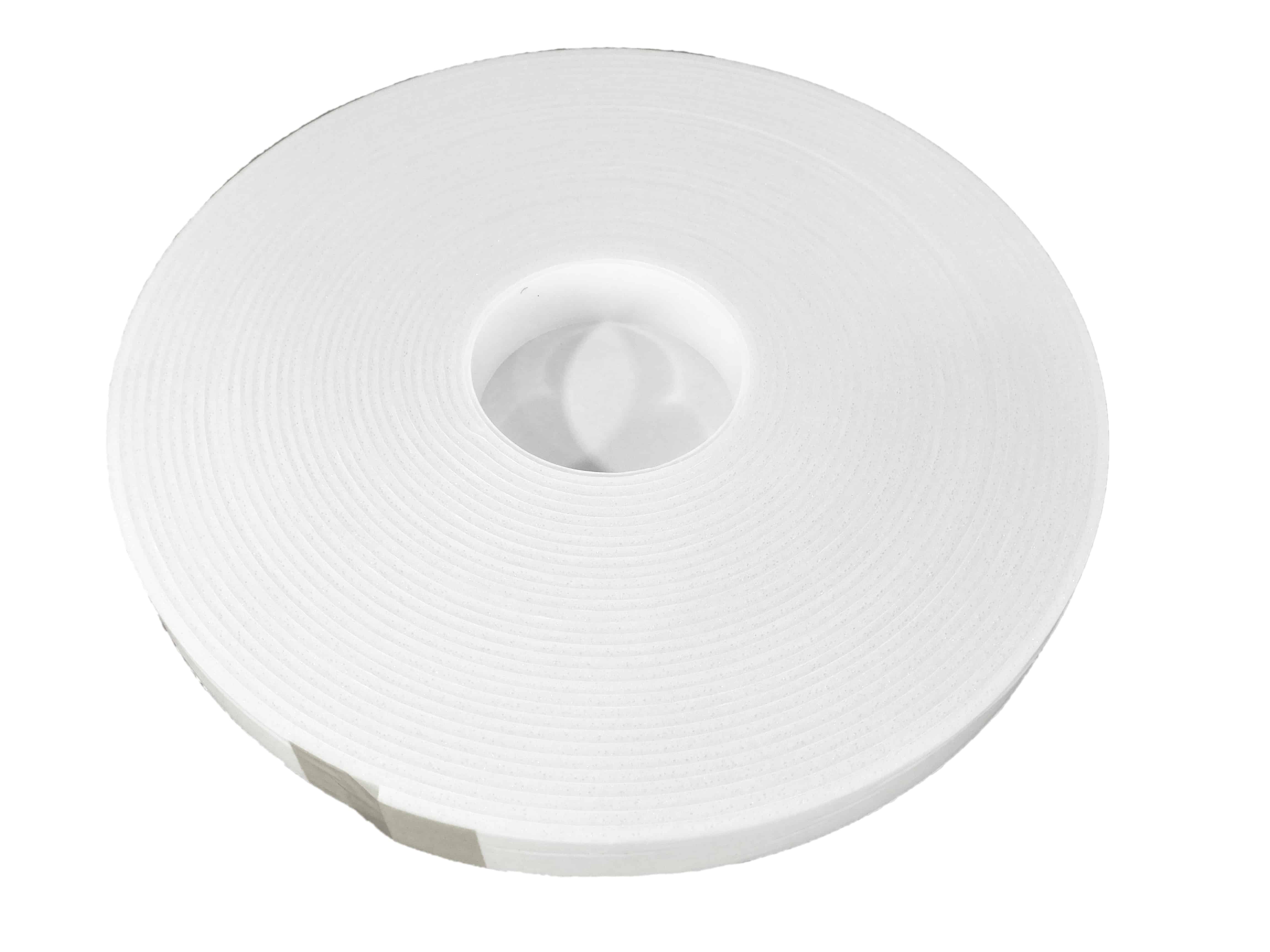 PE Foam .125" x .750" x 54', Double Sided Rubber Based Adhesive